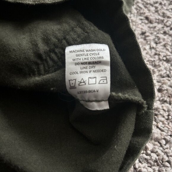 Vanity Hooded Utility Anorak Jacket Pockets Full Zip Olive Green Womens Medium - Picture 7 of 10